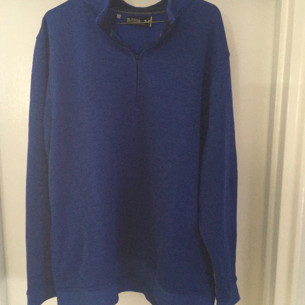 Under Armour Blue Zip Up Sweater with Textured Knit